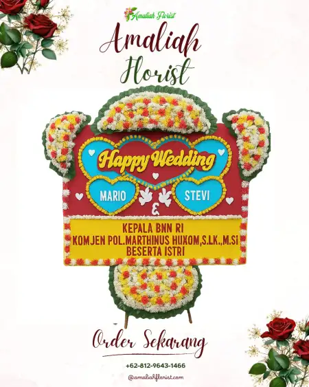 Papan Bunga Pernikahan Kedunglumpang